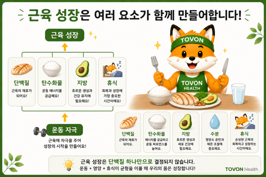 단백질은 왜 근육에 필요할까? 초보자를 위한 단백질 이야기 운동과 영양, 단백질, 휴식을 통한 근육 성장 과정